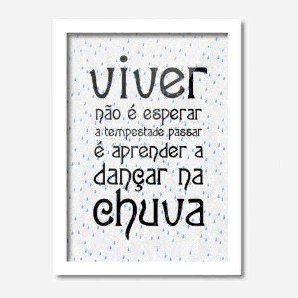 Quadro Decorativo Viver Não É Esperar A Tempestade Passar 33cmx24cm Los Quadros - 1