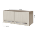 Ver imagem 3 de Armário Aéreo Modulado para Geladeira Fidelitá Paris 70cm 2 Portas
