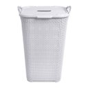 Ver imagem 5 de Cesto de Roupas Rattan Tampa Basculada com Alça 50 Litros