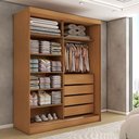 Ver imagem 3 de Guarda-roupa Solteiro Vulcan 2 Portas 4 Gavetas com Espelho 100% Mdf - Panorama Móveis