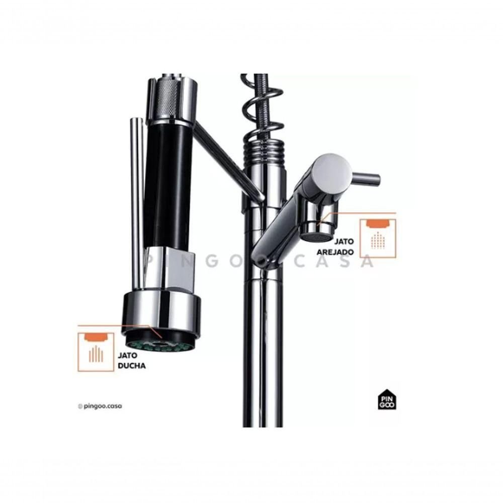 Torneira para Cozinha Gourmet Misturador Monocomando Munim P - 5