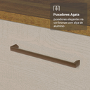 Ver imagem 7 de Conjunto Gabinete para Banheiro 120cm 3 Portas 3 Gavetas Rustic/Crema Agata Madesa 01