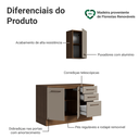 Ver imagem 4 de Conjunto Gabinete para Banheiro 120cm 3 Portas 3 Gavetas Rustic/Crema Agata Madesa 01