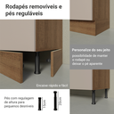 Ver mais imagens de Conjunto Gabinete para Banheiro 120cm 3 Portas 3 Gavetas Rustic/Crema Agata Madesa 01