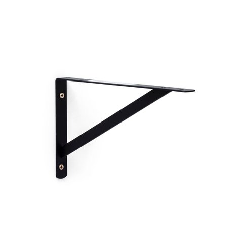Kit 4X Suporte Reforçado Mão Francesa para Prateleira 25 cm Preto