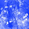 Cordão com 100 Lampadas de Led Formato Pequena Gota 10 Metros Fio Crystal Cor:azul - 2