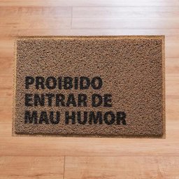 Capacho Divertido Proibido Mau Humor 60x40cm Tapete Eusou.. - 5