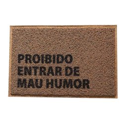 Capacho Divertido Proibido Mau Humor 60x40cm Tapete Eusou.. - 1