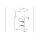 Ver imagem 2 de Balcão de Cozinha Fruteira Bf3207 C/ 1 Porta 2 Cestos e 1 Nicho 60cm Branco - Tecno Mobili