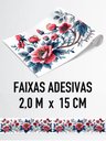 Ver imagem 5 de Faixa Decorativa Adesiva (autocolante) - Bordado com Flores Vermelhas