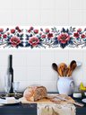Ver imagem 4 de Faixa Decorativa Adesiva (autocolante) - Bordado com Flores Vermelhas