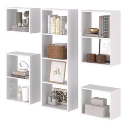 Conjunto Nichos 10 Compartimento Alfa Branco - 5