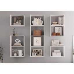 Conjunto Nichos 10 Compartimento Alfa Branco - 1