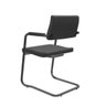 Cadeira Aproximação Interlocutor Fixa Izzi Plaxmetal Assento e Encosto Couro Ecológico Preta - 3