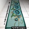 Tapete Passadeira Grande 3 Metros Pintado A Mão Flores Verde - 2