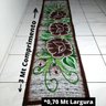 Tapete Passadeira Grande 3 Mts Pintado A Mão Flor Marrom 03 - 2