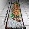 Tapete Passadeira Grande 3 Mts Pintado A Mão Flor Amarela 02 - 2
