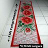 Tapete Passadeira Grande 3,00Mt Pintado À Mão Flor Vermelha - 2
