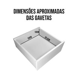 Gaveteiro com Rodinhas 3 gavetas para escritório Suporta 3kg por gaveta - 4
