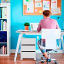 Ver imagem 2 de Gaveteiro com Rodinhas 3 gavetas para escritório Suporta 3kg por gaveta