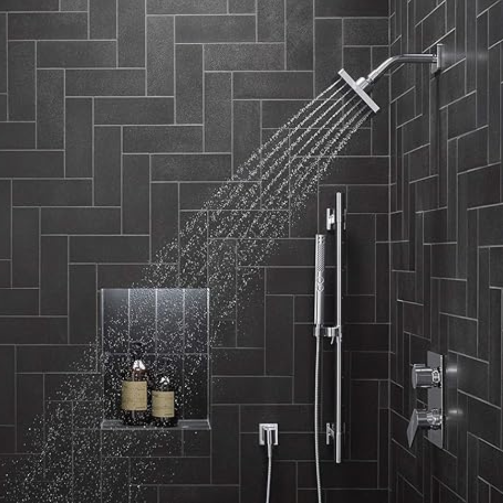 Chuveiro de Teto Kohler Parallel Quadrado 127mm Cromado com Tubo R24805br-cp - 3