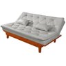 Sofá Cama Caribe Com 2 Banquetas Em Courino sintético Cor Gelo - 4