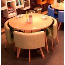 Ver imagem 7 de Conjunto Mesa Minimalista com 4 Cadeiras Compacta 1m2:base Das Cadeiras Preta com Ecocuero Branco Co