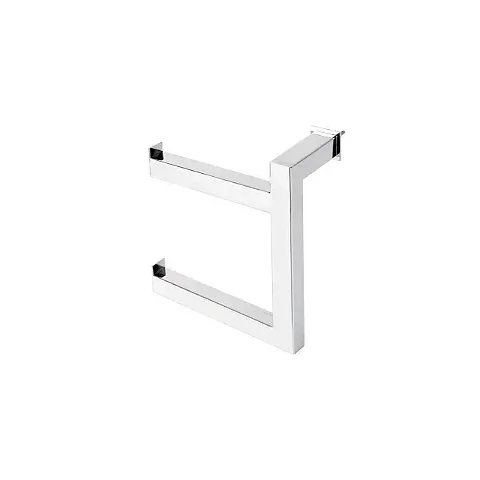 Porta Papel Higiênico de Parede Duplo para Banheiro 15cm em Aço Inox Polido Brilhante Linha Larissa