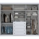 Ver imagem 3 de Guarda-Roupa Casal 6 Portas 4 Gavetas Americano Branco/HP