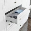Ver imagem 5 de Guarda-Roupa Casal 6 Portas 4 Gavetas Americano Branco/HP