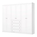 Ver imagem 3 de Guarda-Roupa Casal 6 Portas 4 Gavetas Americano Branco/HP