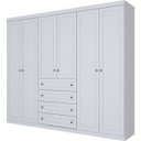 Ver imagem 2 de Guarda-Roupa Casal 6 Portas 4 Gavetas Americano Branco/HP