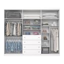 Ver imagem 2 de Guarda-Roupa Casal 6 Portas 4 Gavetas Americano Branco/HP