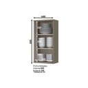 Ver imagem 3 de Armário Aéreo p/ Cozinha Connect 1 Porta Duna/Cristal - Henn