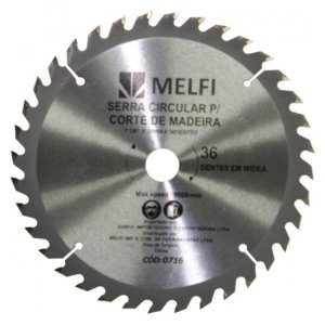 Serra Circular Melfi para Madeira 36 Dentes 7 1/4 x 20Mm