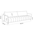 Ver imagem 5 de Sofá 3 Lugares para Sala de Estar Living 180cm Sonata T03 Linho Cru - Lyam Decor