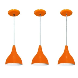 Luminárias pendentes balcão 3 un Laranja - 1