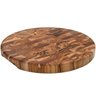 Tábua para Frios Churrasco Pizza 35,5cm Tábua Redonda de Madeira Teca Rústica Supreme Stolf - 1