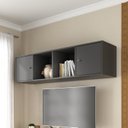 Ver imagem 6 de Estante Home para TV até 65 Polegadas com 3 Portas Vision Grafite Yescasa