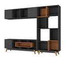 Ver imagem 2 de Estante Home para TV até 65 Polegadas com 3 Portas Vision Grafite Yescasa