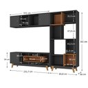 Ver imagem 3 de Estante Home para TV até 65 Polegadas com 3 Portas Vision Grafite Yescasa