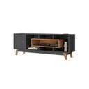 Ver mais imagens de Estante Home para TV até 65 Polegadas com 3 Portas Vision Grafite Yescasa