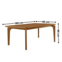 Ver imagem 2 de Mesa para Sala de Jantar 180 cm 100% MDF Canto Copo Dublin Marrom