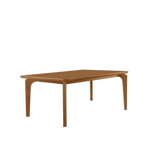 Mesa para Sala de Jantar 180 cm 100% MDF Canto Copo Dublin Marrom