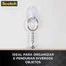 Kit com 8 Gancho 3m Scotch Transparente Pequeno - 3