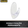 Kit com 8 Gancho 3m Scotch Transparente Pequeno - 5