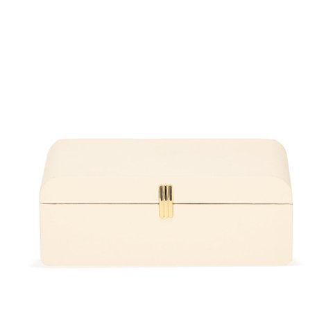 Caixa Decorativa em MDF com Revestimento em PU com Detalhe Dourado 24cm 20667 Mart