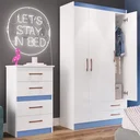 Ver imagem 7 de Guarda-Roupa Solteiro 4 Portas 2 Gavetas Treviso 104