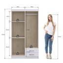 Ver imagem 4 de Guarda-Roupa Solteiro 4 Portas 2 Gavetas Treviso 104 Móveis Doripel