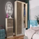 Ver imagem 1 de Guarda-Roupa Solteiro 4 Portas 2 Gavetas Treviso 104 Móveis Doripel
